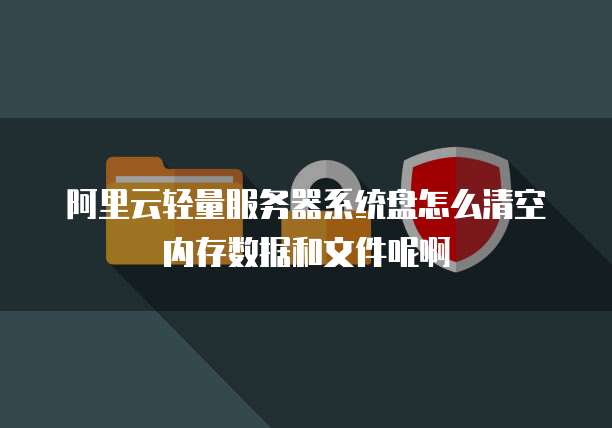 阿里云轻量服务器系统盘怎么清空内存数据和文件呢啊