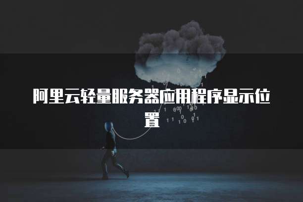 阿里云轻量服务器应用程序显示位置