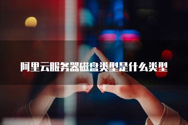 阿里云服务器磁盘类型是什么类型