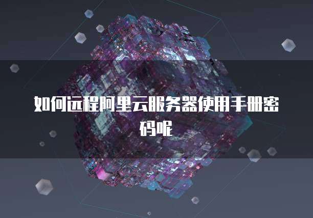 如何远程阿里云服务器使用手册密码呢
