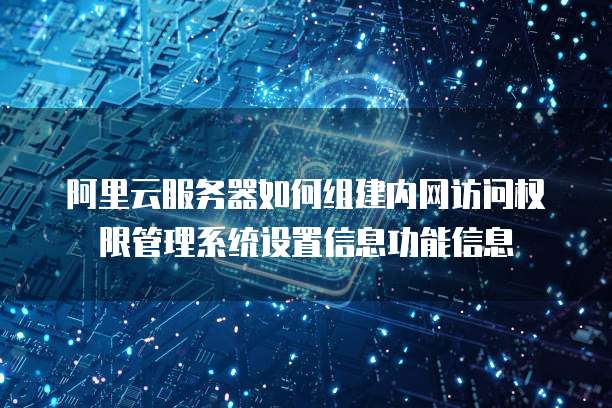 阿里云服务器如何组建内网访问权限管理系统设置信息功能信息