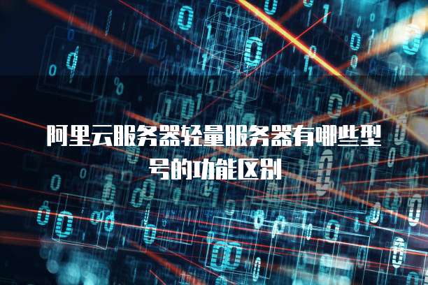 阿里云服务器轻量服务器有哪些型号的功能区别