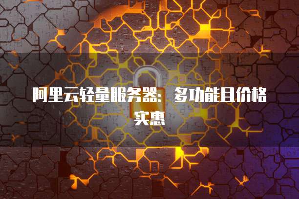 阿里云轻量服务器:多功能且价格实惠