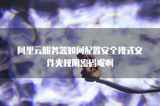阿里云服务器如何配置安全模式文件夹权限密码呢啊