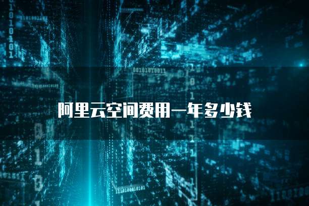 阿里云空间费用一年多少钱