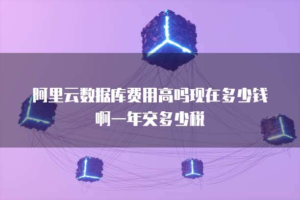 阿里云数据库费用高吗现在多少钱啊一年交多少税
