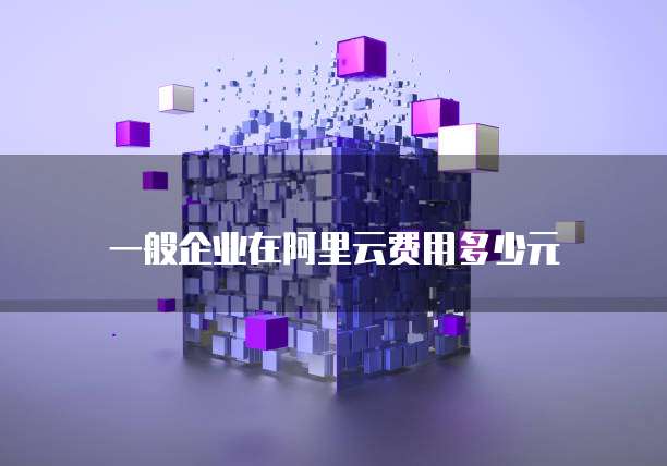 一般企业在阿里云费用多少元