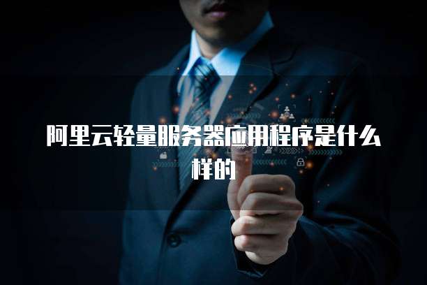 阿里云轻量服务器应用程序是什么样的