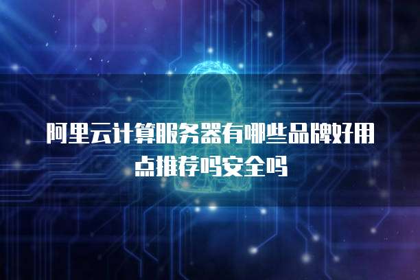 阿里云计算服务器有哪些品牌好用点推荐吗安全吗