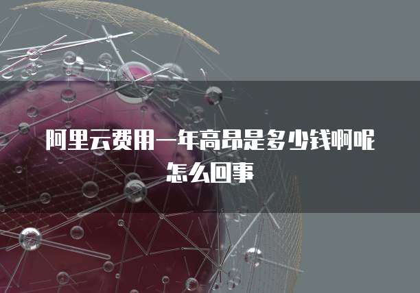 阿里云费用一年高昂是多少钱啊呢怎么回事
