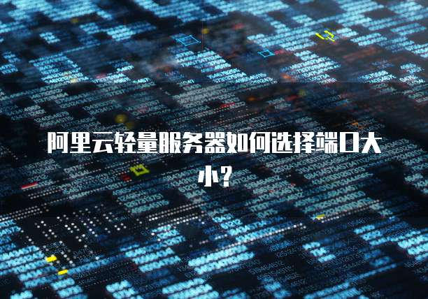 阿里云轻量服务器如何选择端口大小?