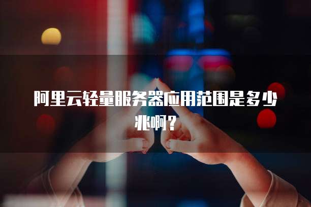 阿里云轻量服务器应用范围是多少兆啊?