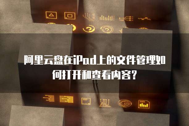 阿里云盘在iPad上的文件管理如何打开和查看内容？