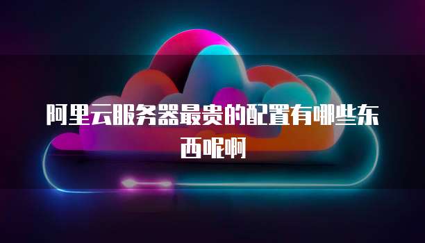 阿里云服务器最贵的配置有哪些东西呢啊