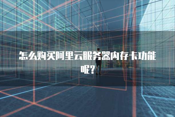 怎么购买阿里云服务器内存卡功能呢?