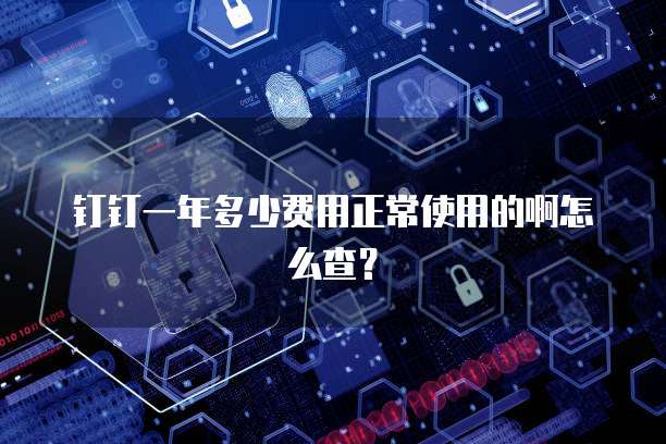 钉钉一年多少费用正常使用的啊怎么查?
