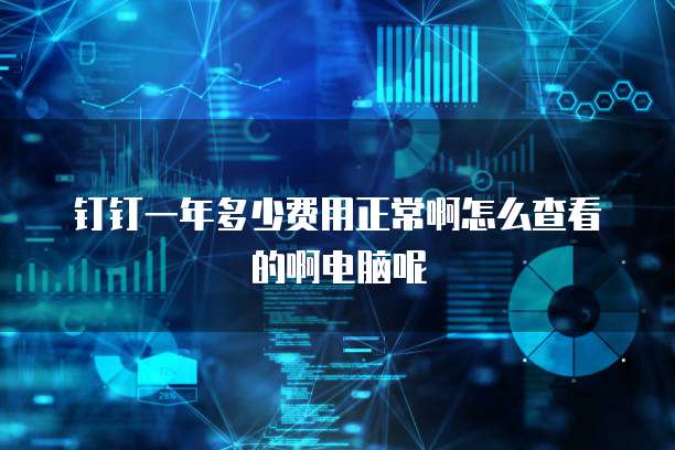 钉钉一年多少费用正常啊怎么查看的啊电脑呢