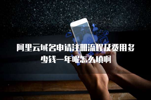 阿里云域名申请注册流程及费用多少钱一年呢怎么填啊