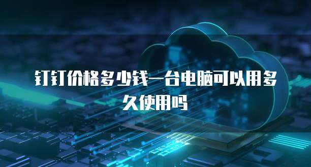 钉钉价格多少钱一台电脑可以用多久使用吗