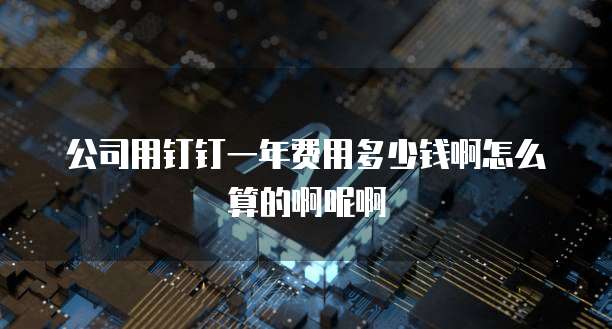 公司用钉钉一年费用多少钱啊怎么算的啊呢啊