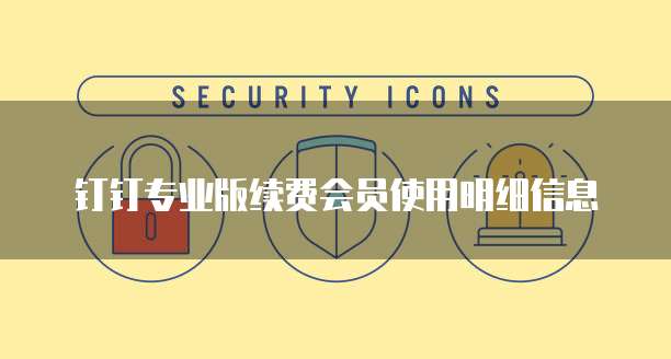 钉钉专业版续费会员使用明细信息