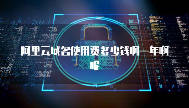 阿里云域名使用费多少钱啊一年啊呢