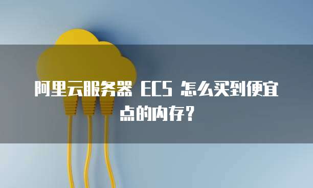 阿里云服务器 ECS 怎么买到便宜点的内存?
