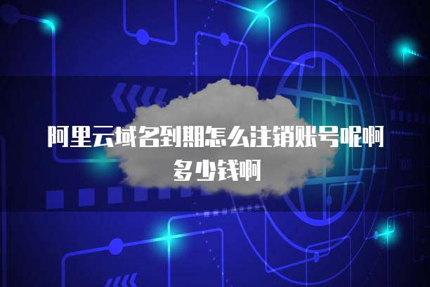 阿里云域名到期怎么注销账号呢啊多少钱啊