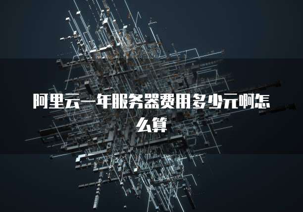 阿里云一年服务器费用多少元啊怎么算