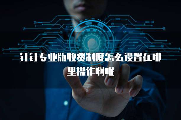 钉钉专业版收费制度怎么设置在哪里操作啊呢