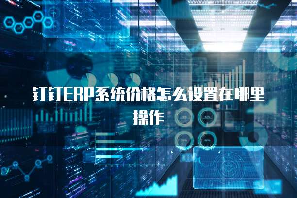 钉钉ERP系统价格怎么设置在哪里操作