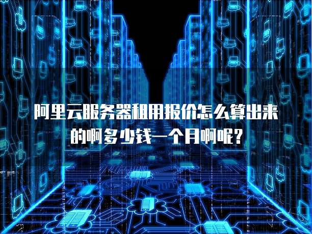 阿里云服务器租用报价怎么算出来的啊多少钱一个月啊呢?