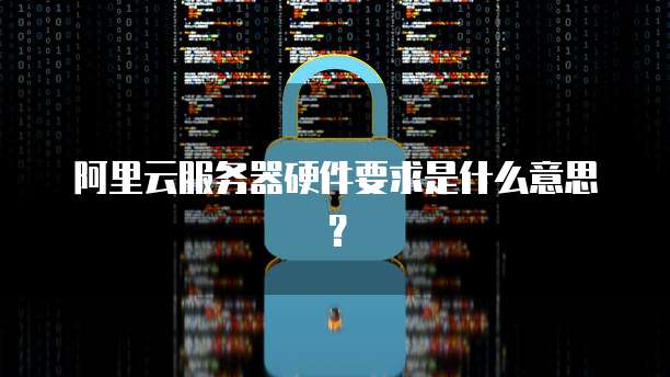 阿里云服务器硬件要求是什么意思?