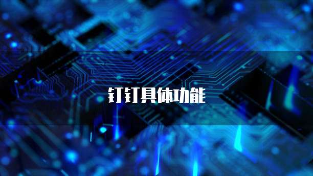 钉钉具体功能