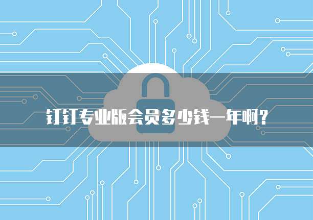 钉钉专业版会员多少钱一年啊？