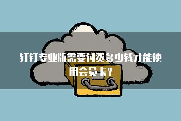 钉钉专业版需要付费多少钱才能使用会员卡?