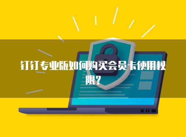 钉钉专业版如何购买会员卡使用权限?
