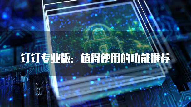 钉钉专业版:值得使用的功能推荐