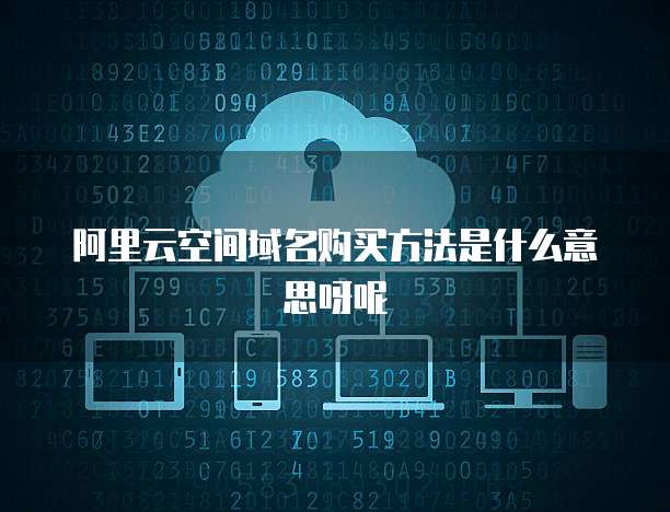 阿里云空间域名购买方法是什么意思呀呢