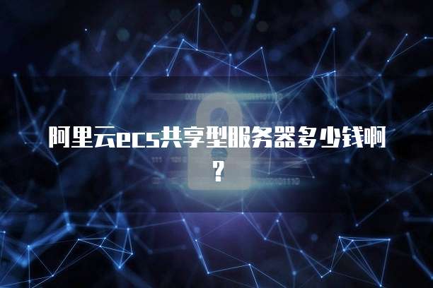 阿里云ecs共享型服务器多少钱啊?