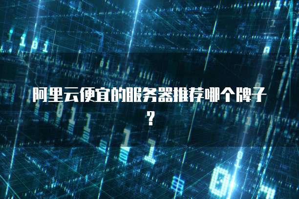阿里云便宜的服务器推荐哪个牌子?