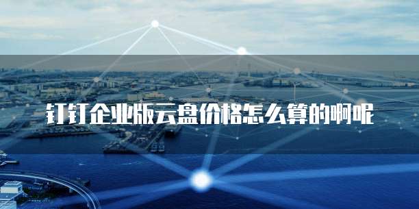 钉钉企业版云盘价格怎么算的啊呢