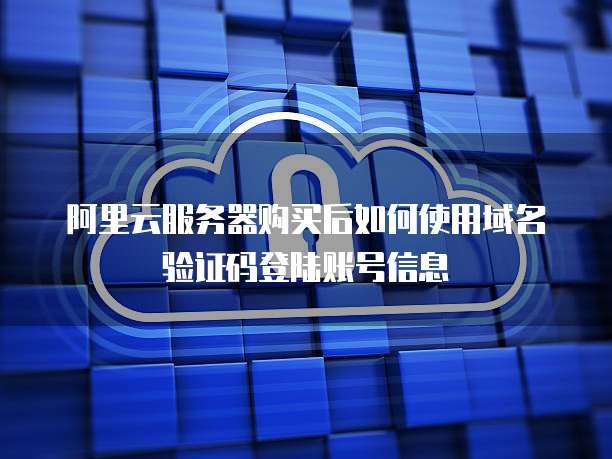 阿里云服务器购买后如何使用域名验证码登陆账号信息