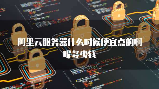 阿里云服务器什么时候便宜点的啊呢多少钱