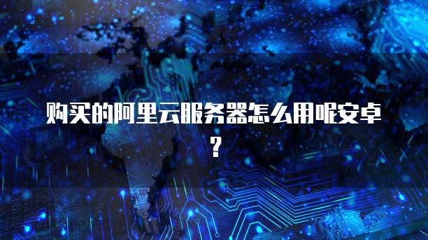 购买的阿里云服务器怎么用呢安卓?