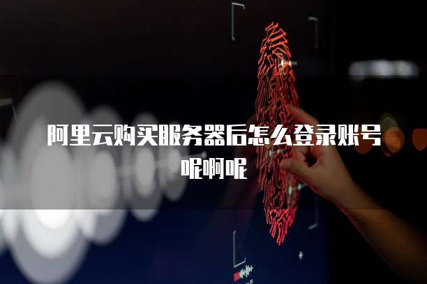 阿里云购买服务器后怎么登录账号呢啊呢