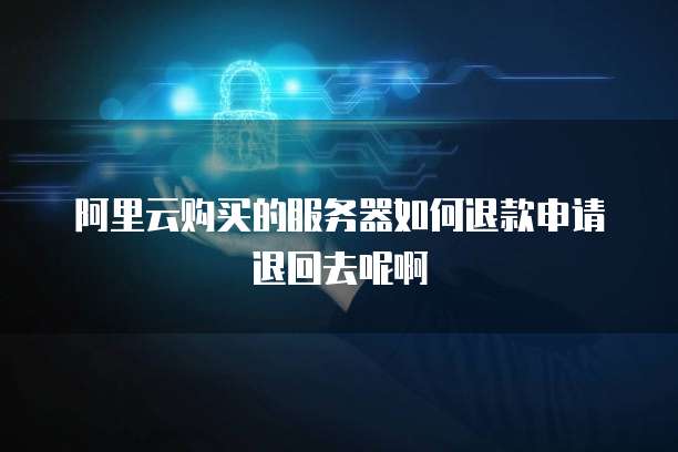 阿里云购买的服务器如何退款申请退回去呢啊
