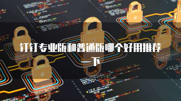 钉钉专业版和普通版哪个好用推荐一下