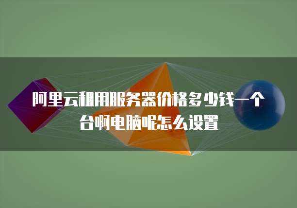 阿里云租用服务器价格多少钱一个台啊电脑呢怎么设置