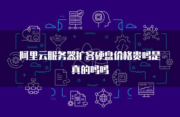 阿里云服务器扩容硬盘价格贵吗是真的吗吗